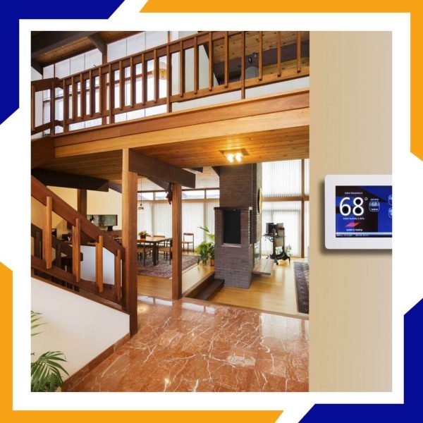 house with new thermostat