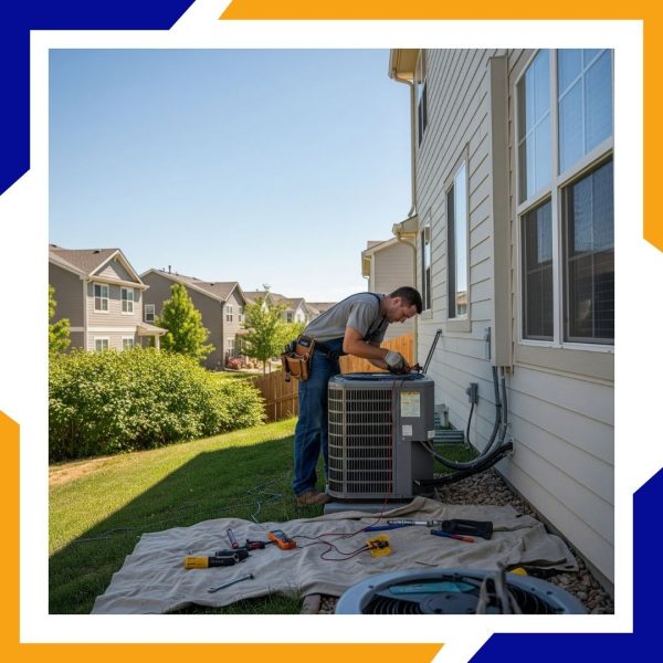 Repairing a HVAC unit outside of a home