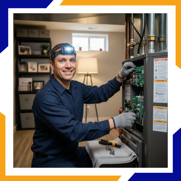 friendly heating technician