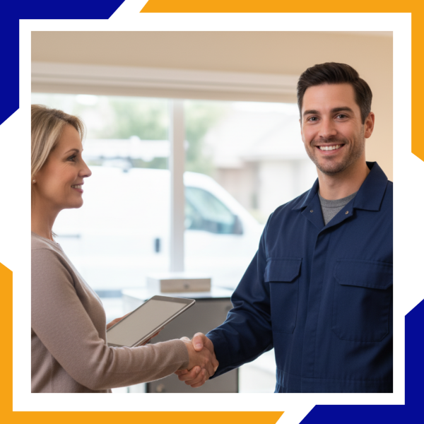 Wellington 3 Shaking hands with homeowner