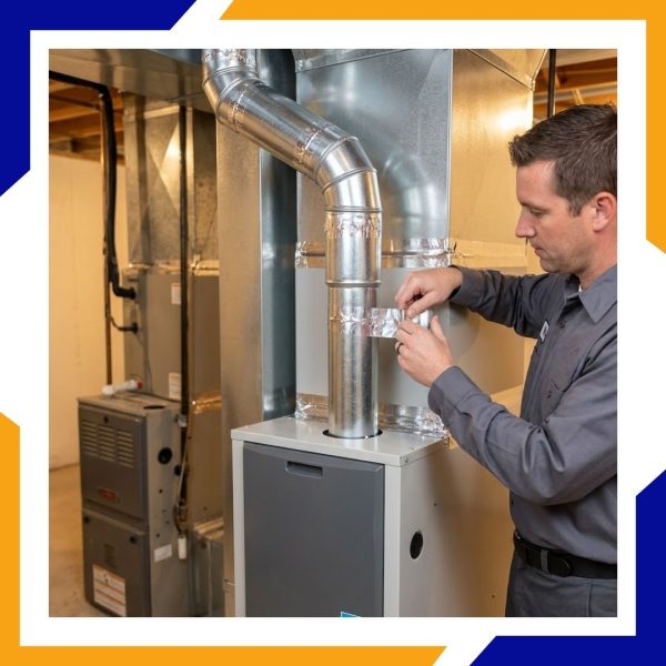 Superior Ext furnace being taped