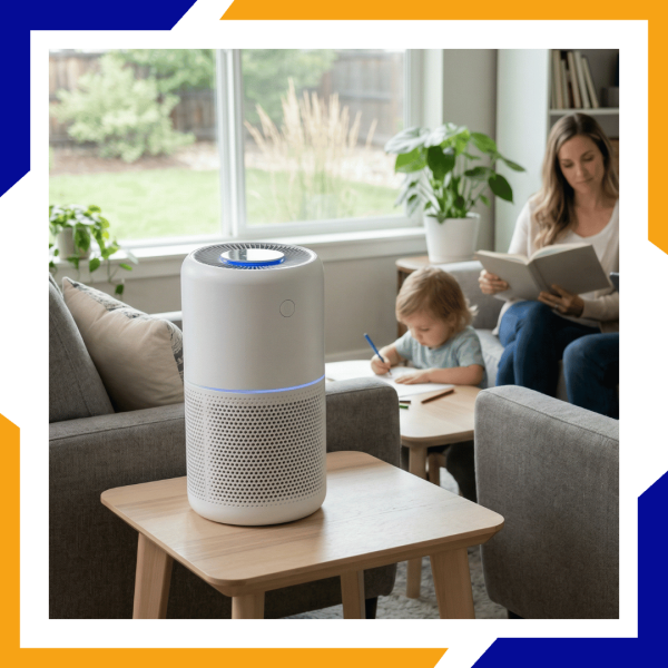 berthoud Ext (1) High-efficiency standalone air purifier in a Louisville, CO living room, helping local families improve indoor air quality and reduce allergens.