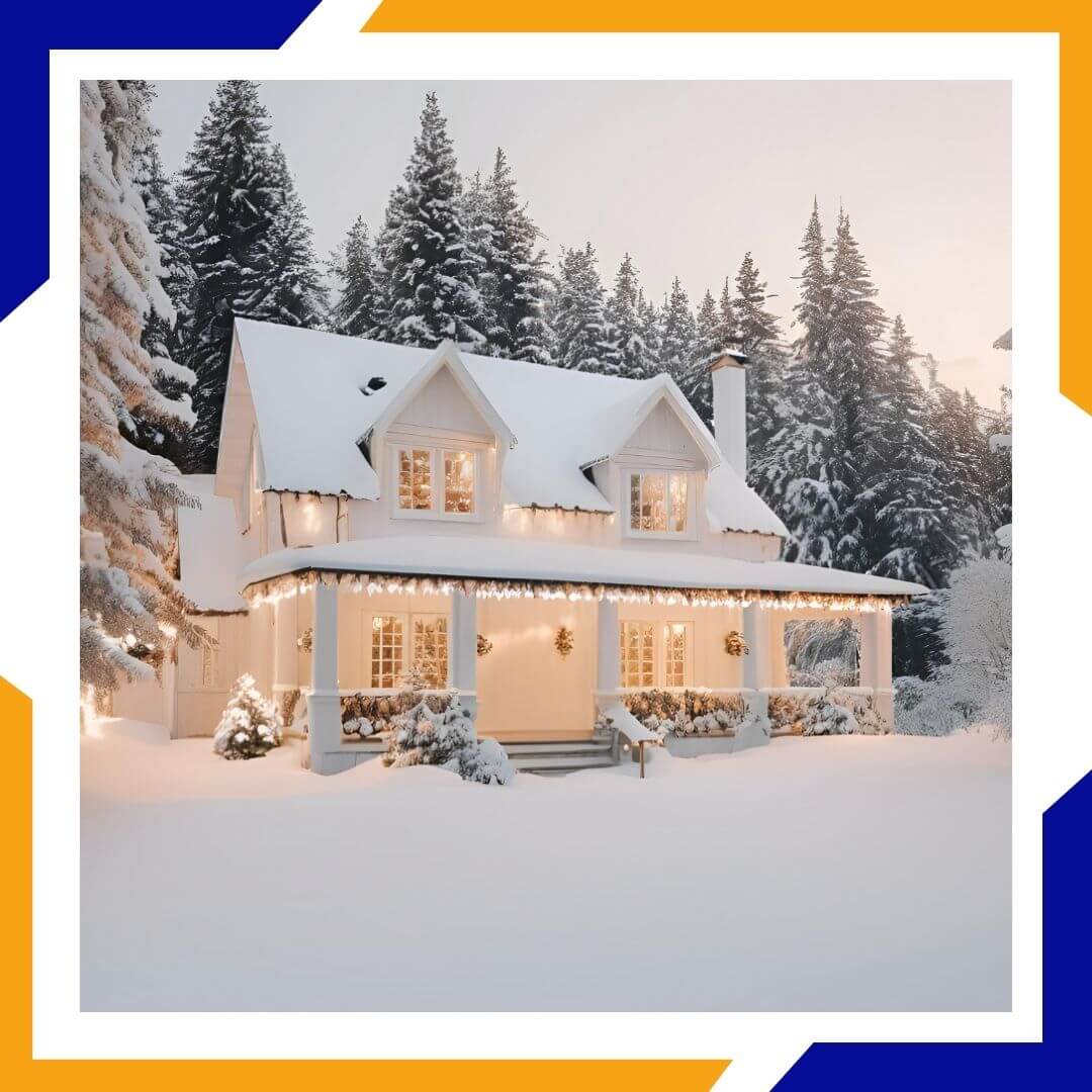 house on a snowy day