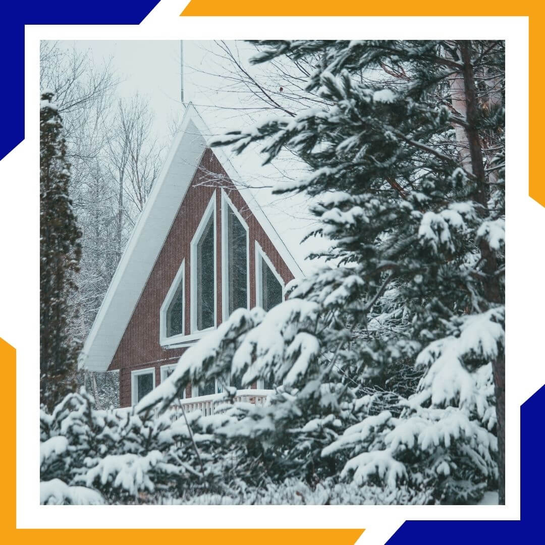 snowy house